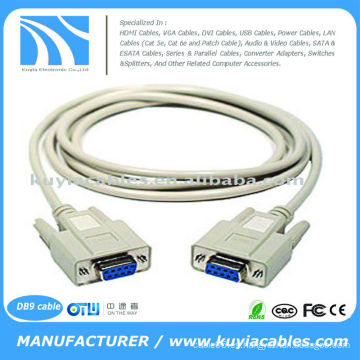 Db9 rs232 hembra a hembra cable serie